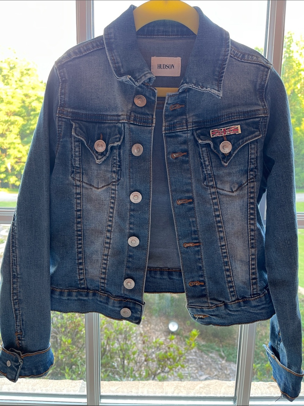 Hudson Jeans Kids Classic Medium Blue Denim Jacket - Picture 1 of 12
